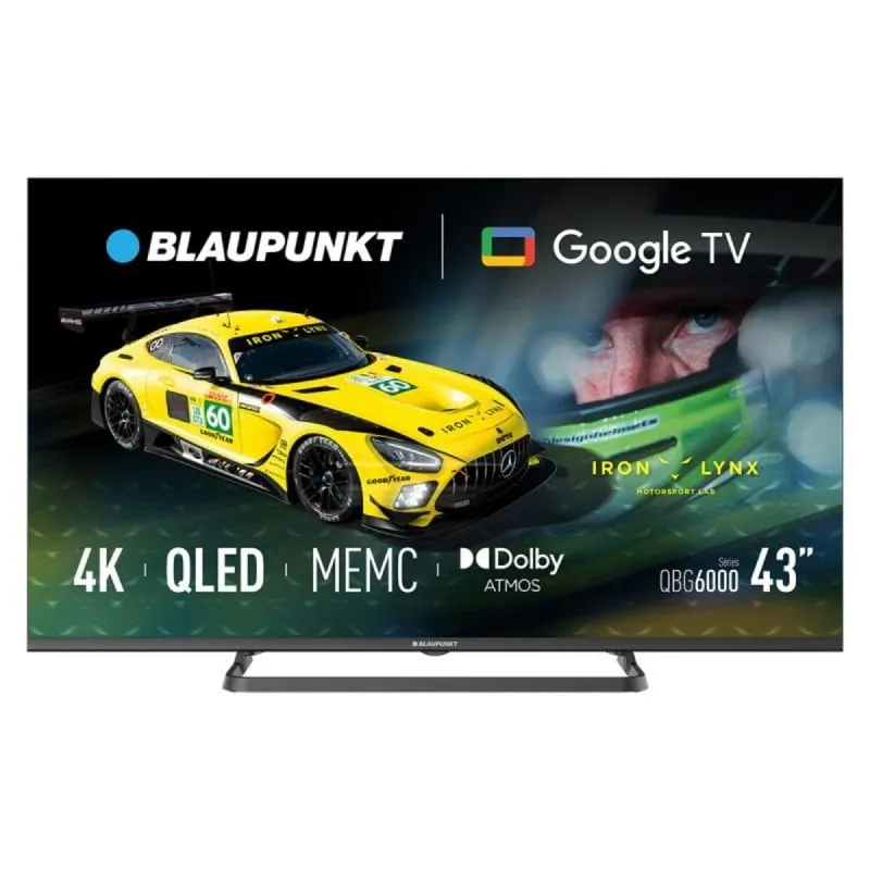 TV Blaupunkt QLED 43QBG6000S 43" 4K Google TV Dolby Audio Chromecast integrado 43QBG6000S