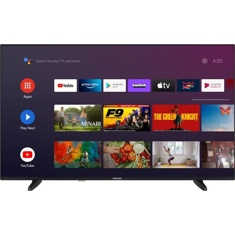 TV Daewoo 43DM62QA QLED 43" UltraHD 4K Android TV HDR Dolby Vision Direct-LED Smart TV 43DM62QA