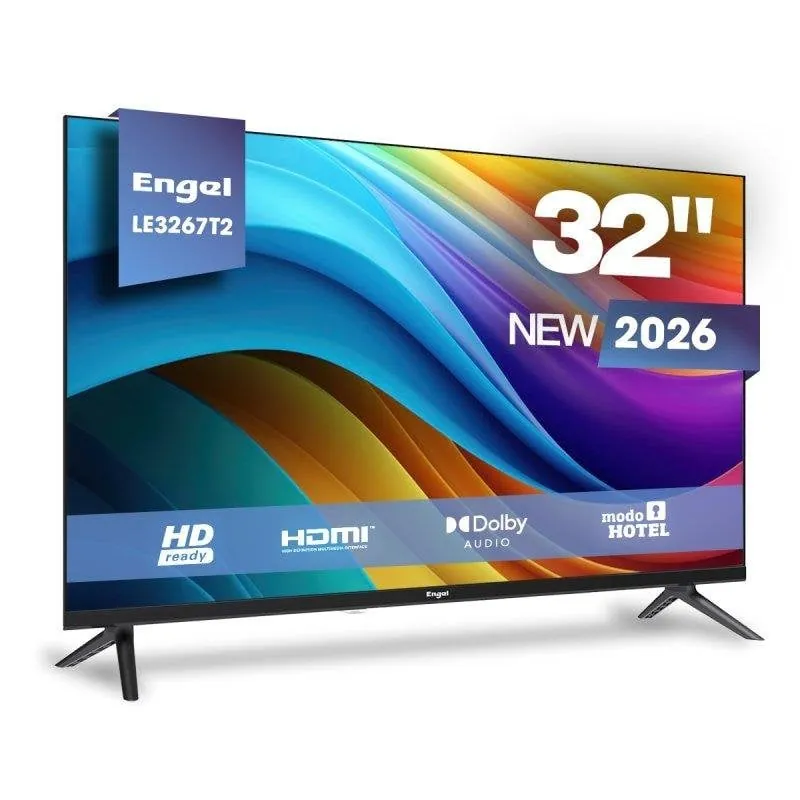 TV Engel LED LE3266T2 32" HD Ready 60Hz HDR Dolby Audio Grabación PVR LE3267T2