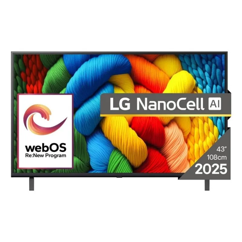 TV LG NanoCell 43NANO80A3B 43" 4K Ultra HD Smart TV WiFi Negro 43NANO80A3B