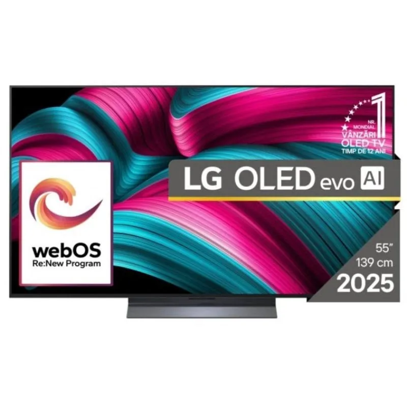 TV LG OLED evo AI OLED55C51LA 55" 4K UltraHD 120Hz Smart TV WebOS Dolby Vision G-SYNC OLED55C51LA.AEU