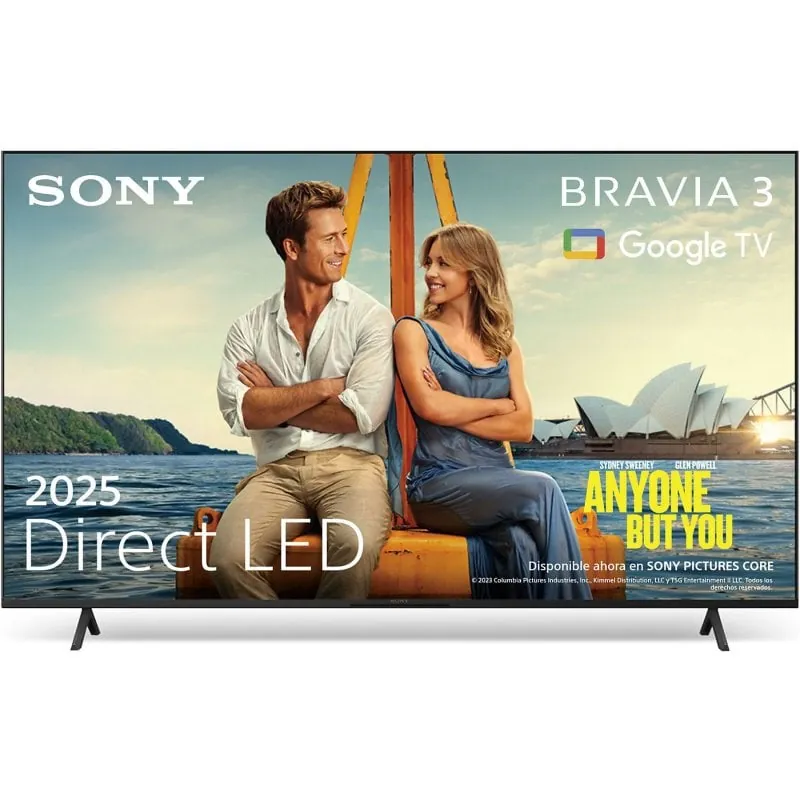 TV Sony LED BRAVIA 3 K-65S3 65" 4K UHD Smart TV Google TV Triluminos Pro Dolby Vision K65S35B.CEI