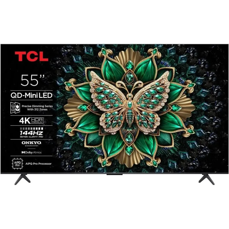 TV TCL QD-Mini LED 55C69KS 55" 4K UHD Smart TV Google TV HDR10 Onkyo 55C69KS