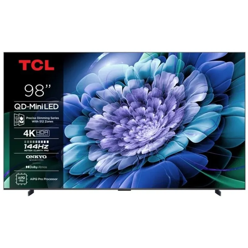 TV TCL QD Mini LED 98C69K 98" 4K UltraHD 144Hz Smart TV Google TV HDR10 Dolby Vision 98C69K