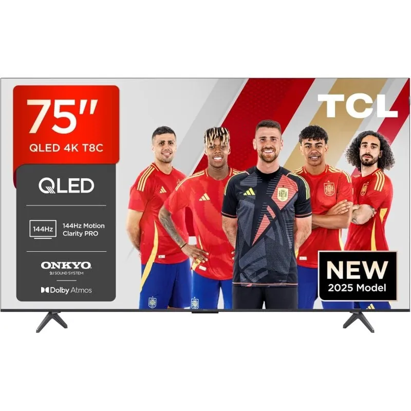 TV TCL QLED 75T8C 75" 4K Ultra HD 120Hz Smart TV Google TV HDR10 75T8C
