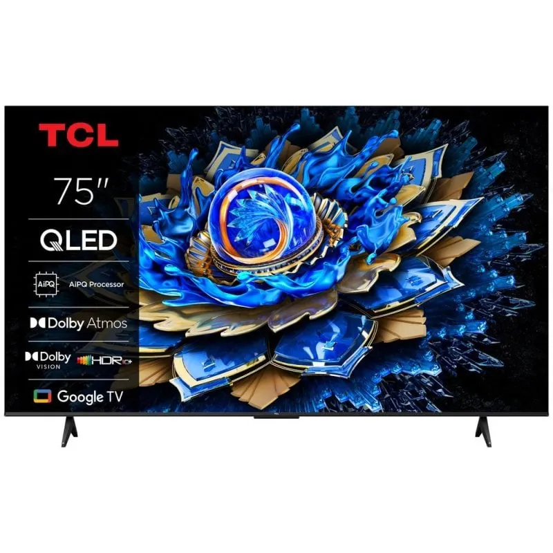 TV TCL QLED T69C 75T69C 75" 4K Ultra HD 60Hz Smart TV Google TV HDR10 Dolby Vision 75T69C