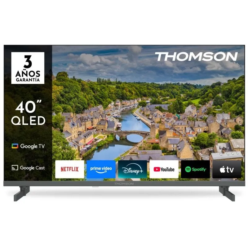 TV Thomson QLED 40FQG3S15 40" Full HD 60Hz Smart TV Google TV HDR10 Dolby Audio 40FQG3S15