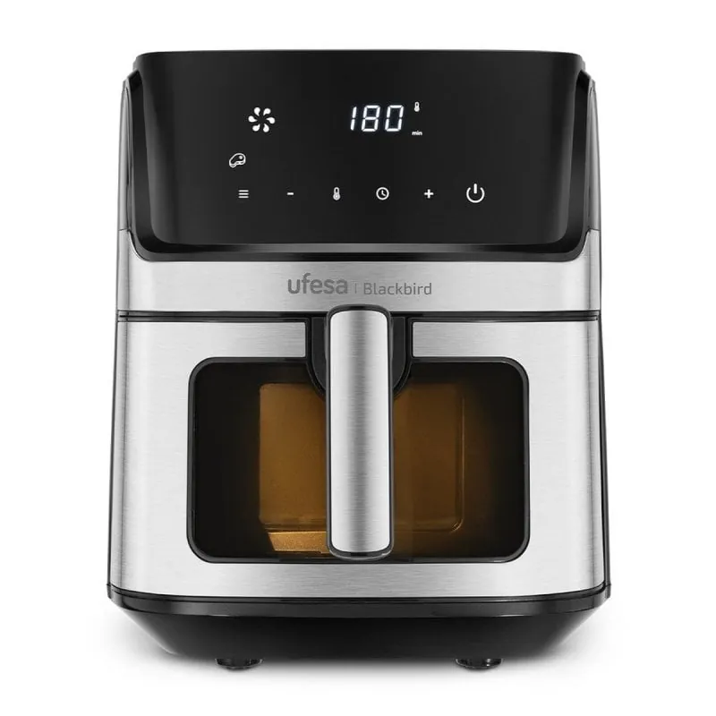 Ufesa Blackbird Freidora de Aire Digital con Ventana y Luz Interior 6.5L Inox/Negro 72805716
