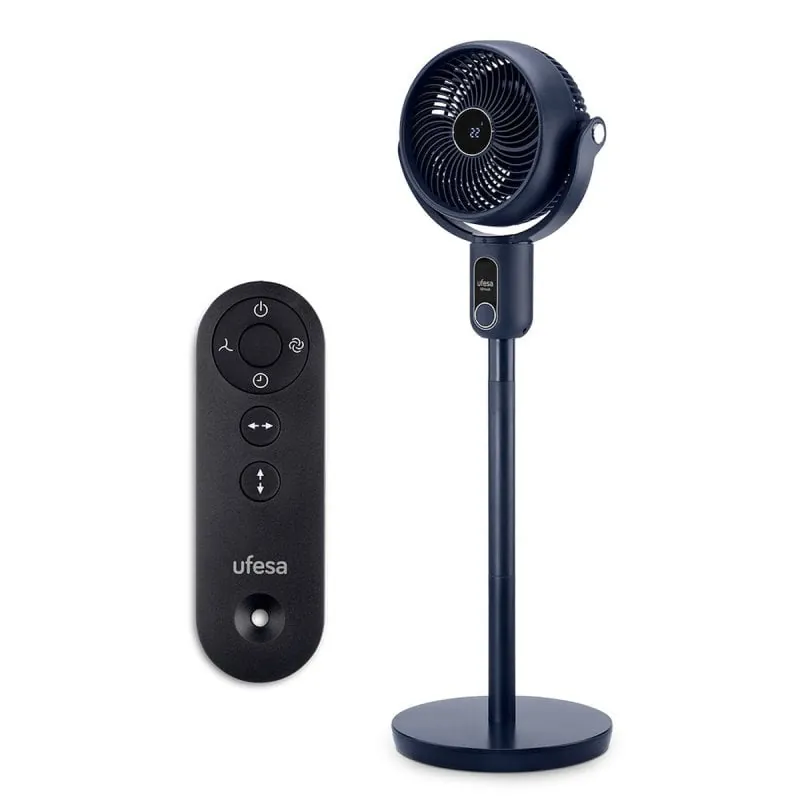 Ufesa Gdansk Ventilador de Sobremesa/Pie Circulador de Aire con Mando a Distancia Azul 84105843