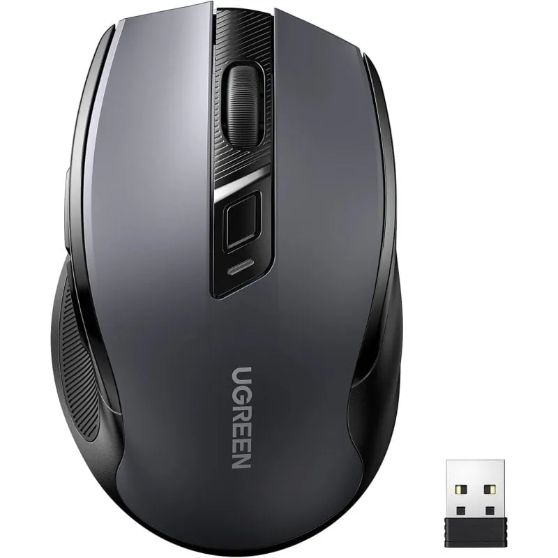 Ugreen MU006 Ratón Óptico Inalámbrico 4000 DPI Negro 90545