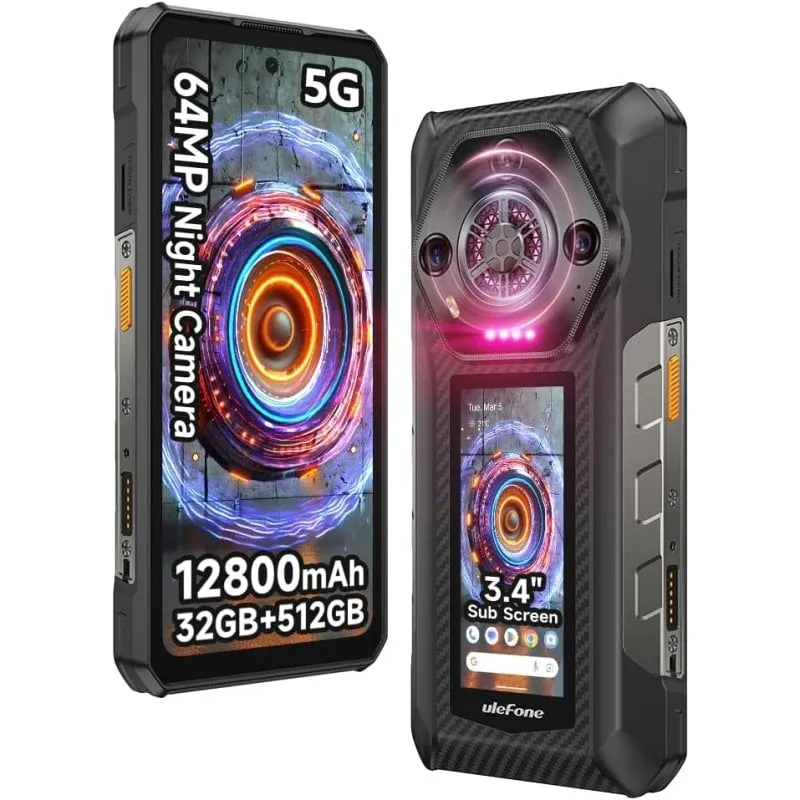 Ulefone Armor 30 Pro 32GB RAM Doble Pantalla 12800mAh 5G IP68 IP69K MIL-STD-810H ULEARM30P