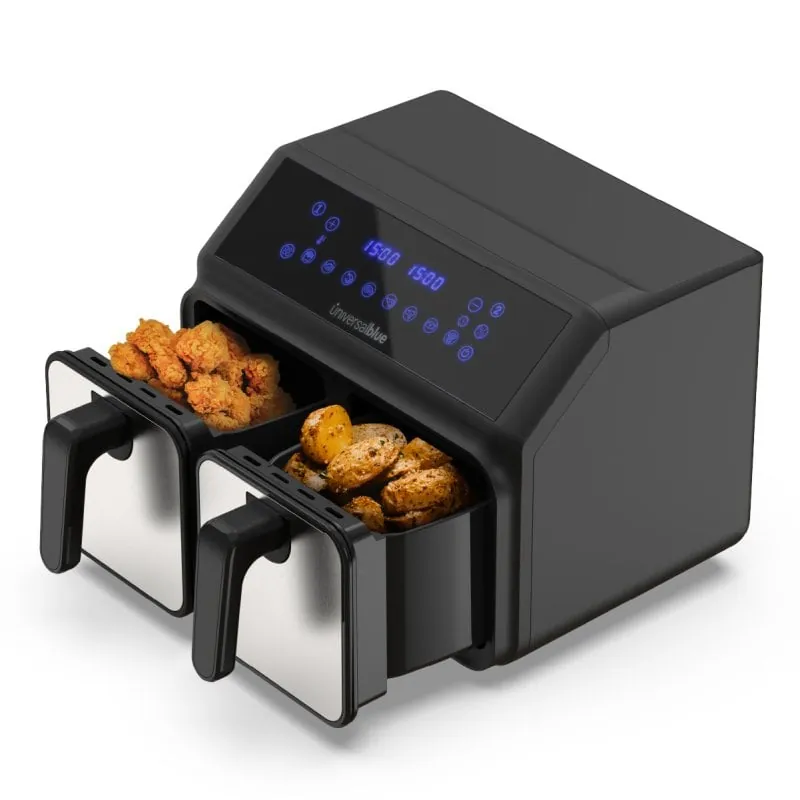 Universal Blue Air Crispy 6008DB Freidora de Aire Dual 4/4L Negra/Inox 7005-USPAE3339