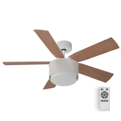 Universal Blue Morget 6042W Ventilador de Techo con Aspas Reversibles y Luz LED 27W Blanco UVT1349-23