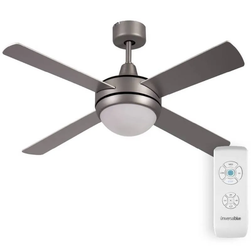 Universal Blue SIROCO 3052 X Ventilador de Techo con Luz y Mando 132cm Inox UVT1358-23