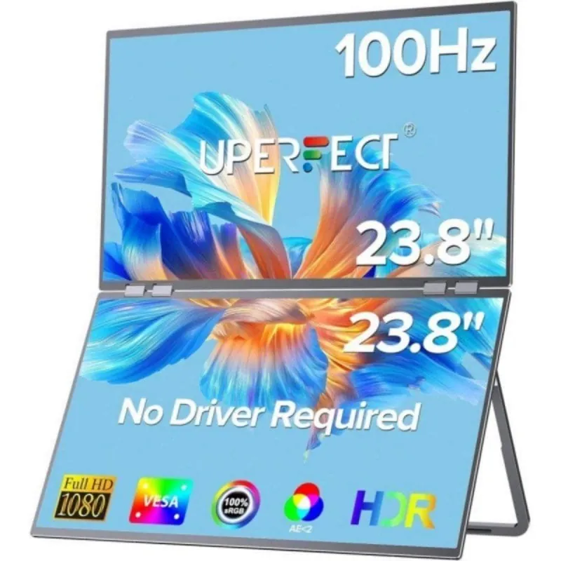 Uperfect Dual UP23860S 23.8" IPS FullHD 100Hz Doble Pantalla Rotación 360° UP23860S