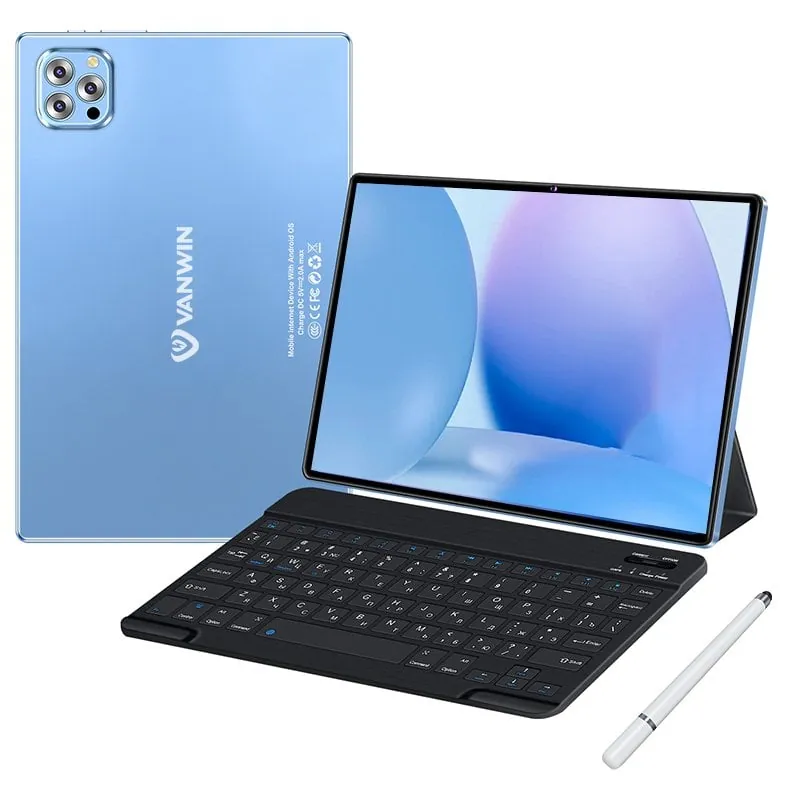 Vanwin V62 10.1" 4/64GB Azul + Stylus + Funda de Piel + Teclado Bluetooth v62-blue