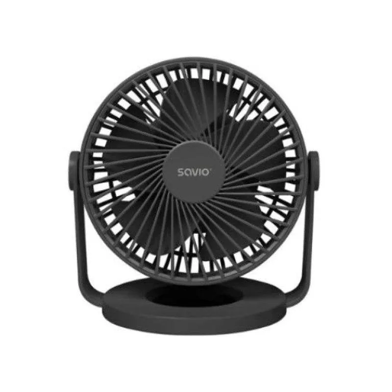 Ventilador de escritorio Savio AD-01 Negro batería 4 modos ángulo 360° A0057799
