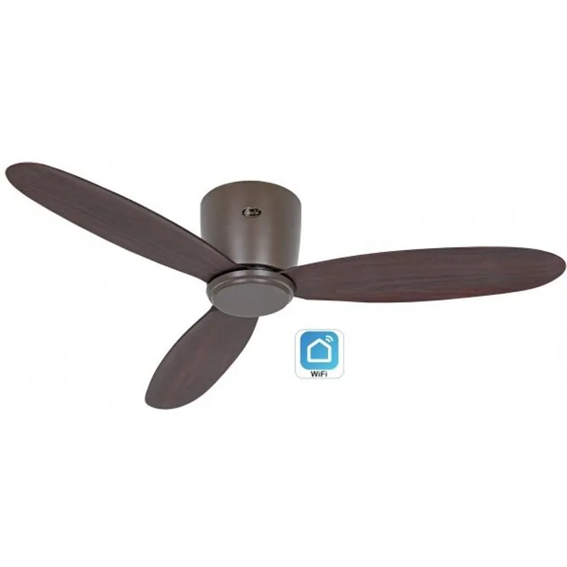 Ventilador De Techo Casafan 313282w Eco Plano Ii 132cm Nogal Wi-fi 313282W