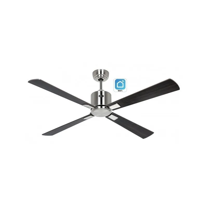 Ventilador De Techo Casafan Eco Neo Iii 132cm Con Wifi 942212w Motor Cromo Cepillado/ Cerezo Y Wengué 942212W