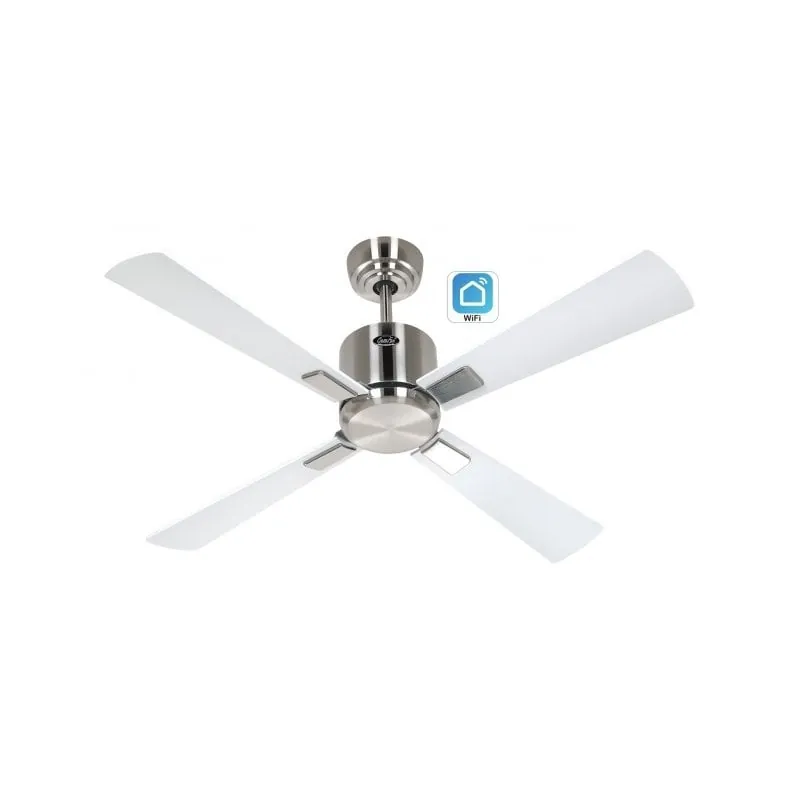Ventilador De Techo Con Wifi Casafan 942131w Eco Neo Iii 103cm Cromo/blanco Y Gris 942131W