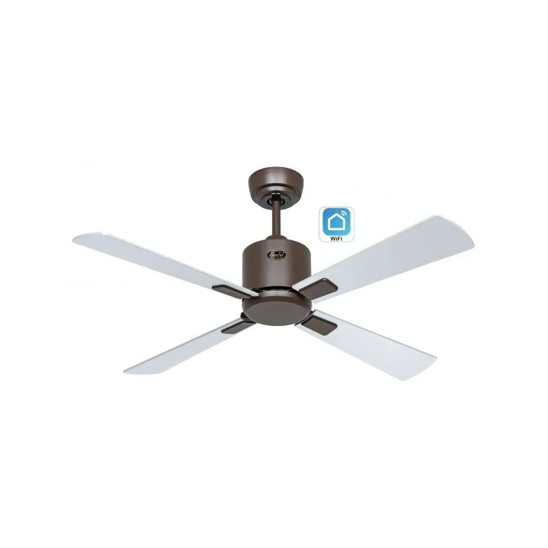 Ventilador De Techo Con Wifi Casafan 949141w Eco Neo Iii 103cm Bronce/plata Y Wengué 949141W