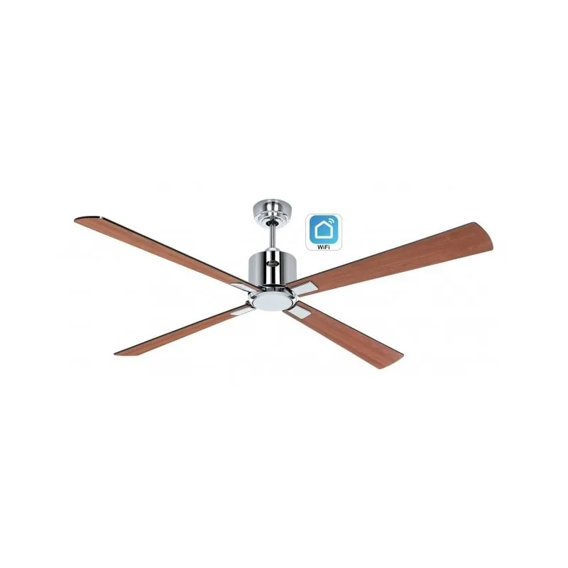 Ventilador De Techo Con Wifi Casafan Eco Neo Iii 152cm 948303w Negro / Negro Y Teca 948303W