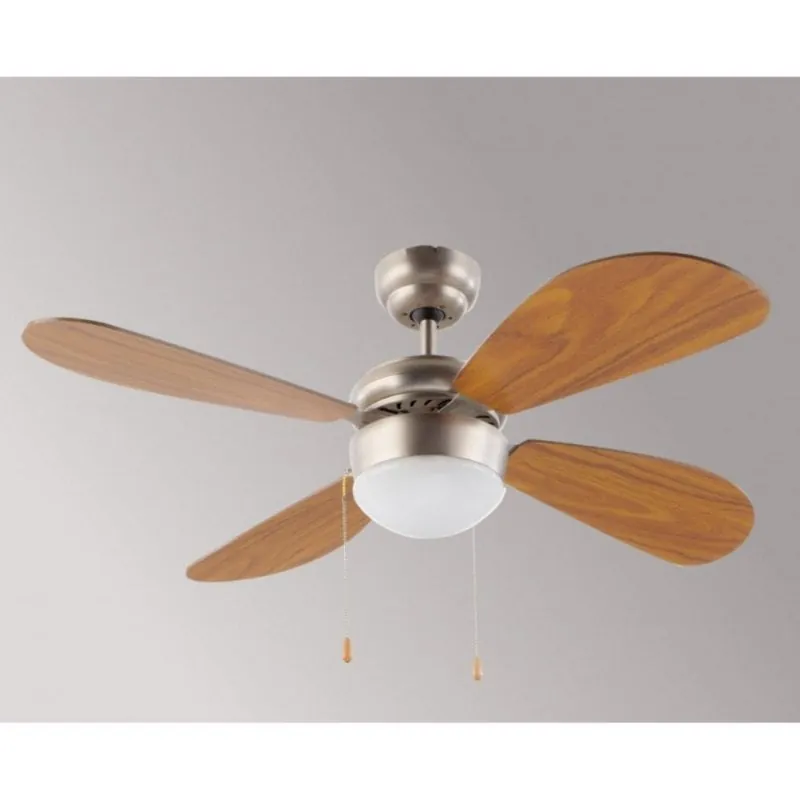 Ventilador de techo FM VT-105 105 cm 50 W 3 velocidades 4 aspas madera luz integrada VT-105