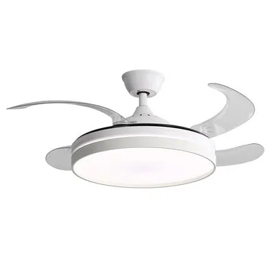 Ventilador de Techo Klack Aspas Retráctiles 106cm Blanco LED Dual Ultra Silencioso Control Remoto VENT-TECHO