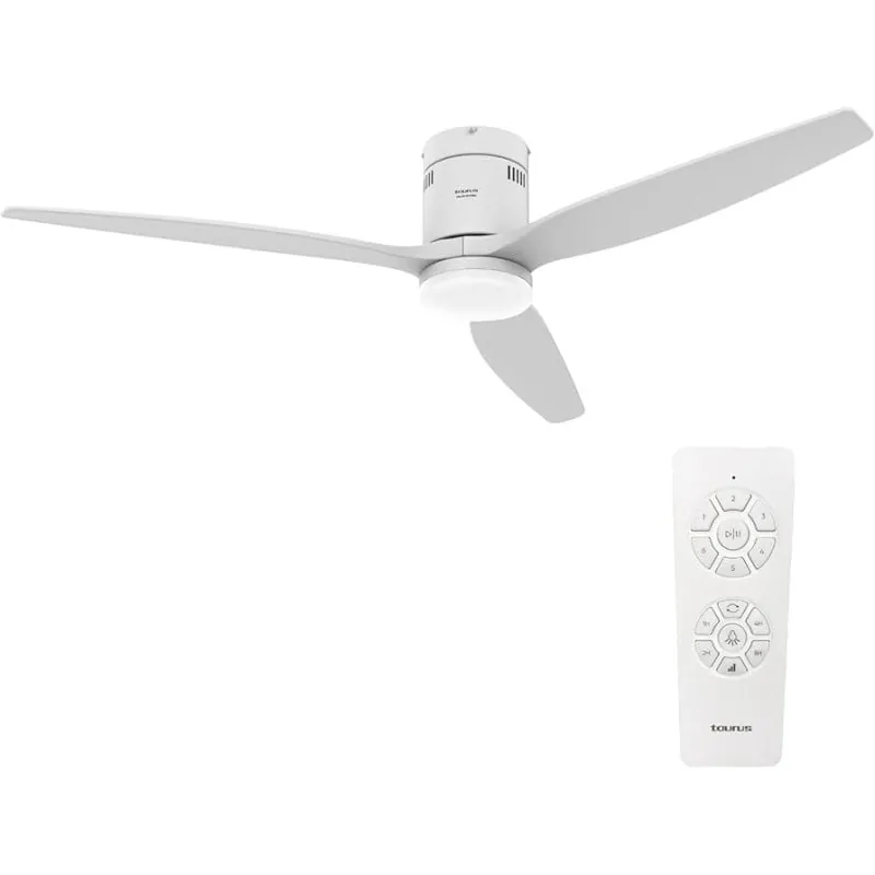 Ventilador de Techo Taurus Polar 3B 30W 6 Velocidades con Luz LED Mando Silencioso Temporizador POLAR 3B PURE FA005LW