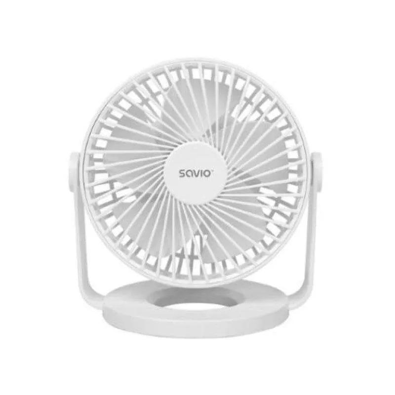 Ventilador Savio AD-01 White USB-C 4 Modos Regulable Batería 360° A0057810