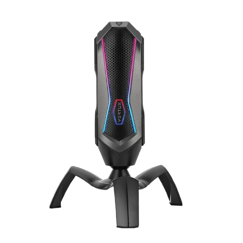 Vertux Marshal Micrófono Gaming Cardioide HD RGB Controles Inteligentes Rotación 360º PC/PS5/Xbox MARSHAL
