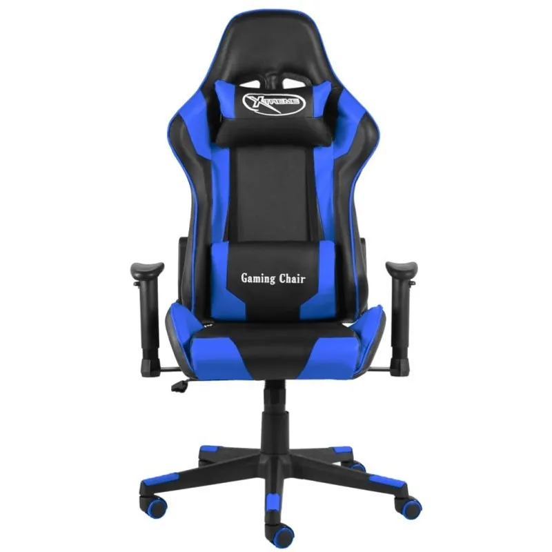VidaXL Kenssi Silla Gaming con Altura Ajustable Y Reclinable Azul 20490