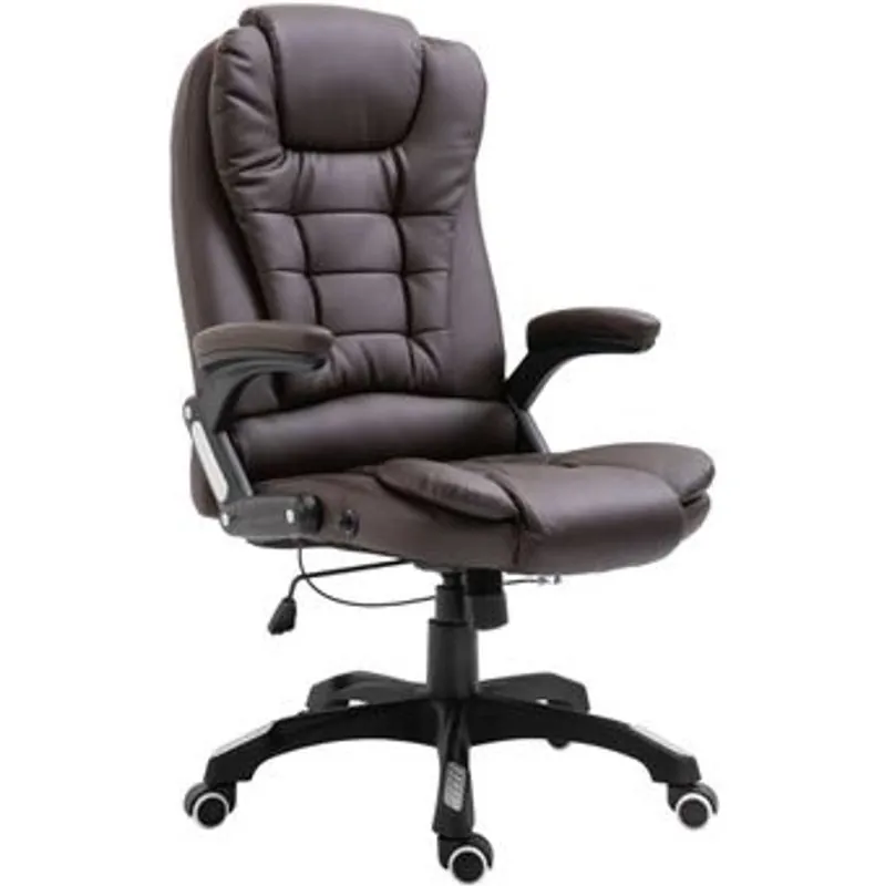 VidaXL Silla de Oficina de Cuero Sintético Marrón 20232