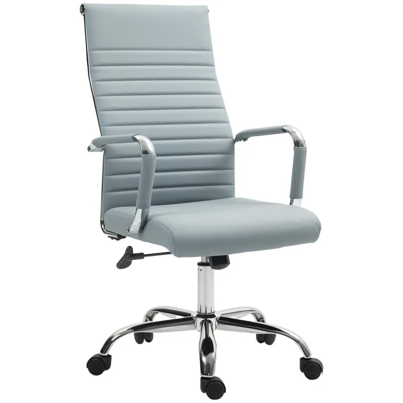 Vinsetto Silla De Escritorio Giratoria Con Respaldo Alto Altura Ajustable Gris 921-383V00LG