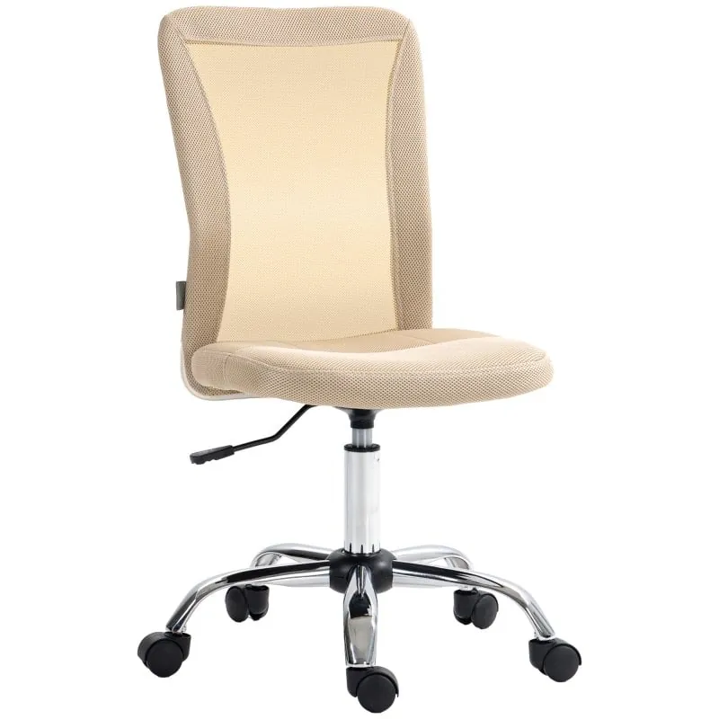 Vinsetto Silla De Oficina De Malla Con Altura Ajustable Beige 921-226V00BG