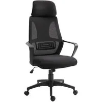Vinsetto Silla de Oficina Ergonómica Negra 921-225BK