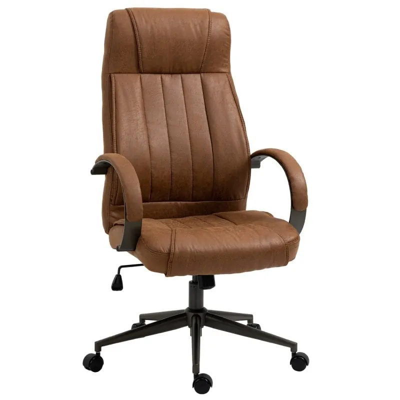Vinsetto Silla de Oficina Giratoria Ajustable Marrón 921-475