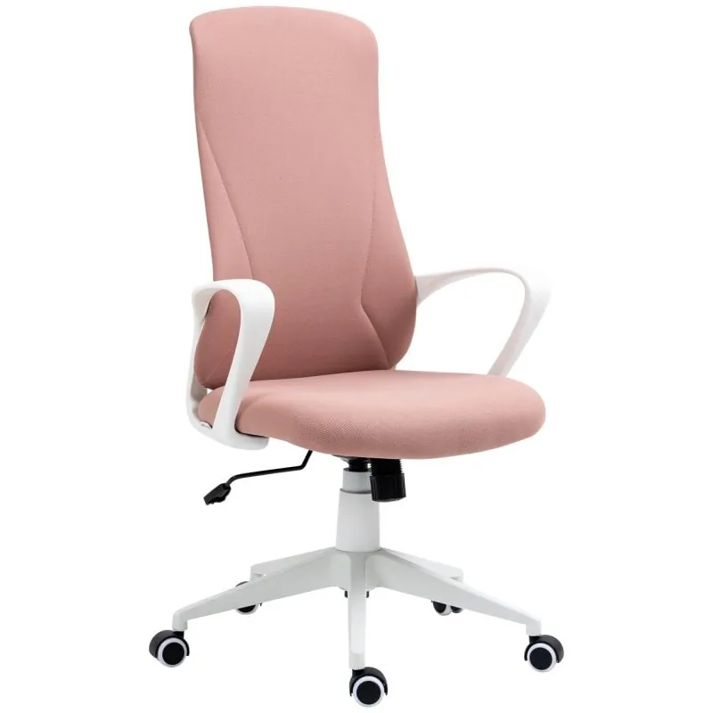 Vinsetto Silla de Oficina Giratoria de Altura Ajustable Rosa 921-637V00PK
