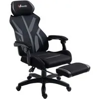 Vinsetto Silla Gaming con Altura Ajustable Negra 921-519BK