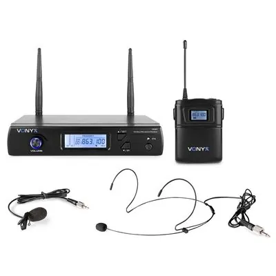 Vonyx WM61B Micrófono Inalambrico UHF + Petaca 179.261