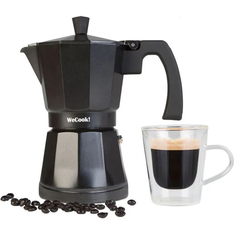 Wecook Luccia Cafetera Italiana Inducción 9 Tazas Café, Aluminio, Válvula Seguridad, Vitrocerámica 8436571850324