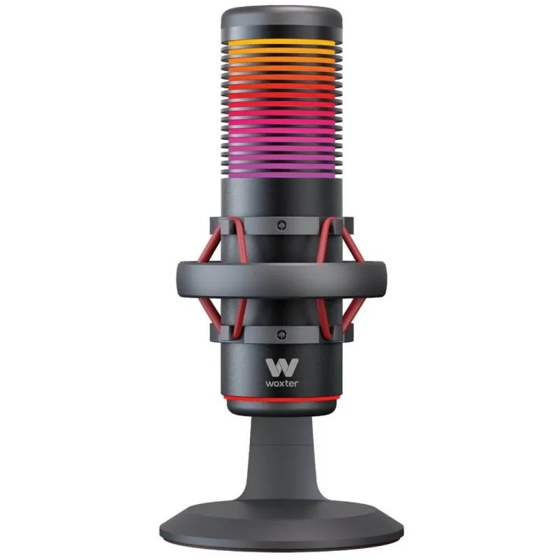 Woxter Mic Studio 70 RGB Micrófono de Condensador para Streaming Negro WE26-029