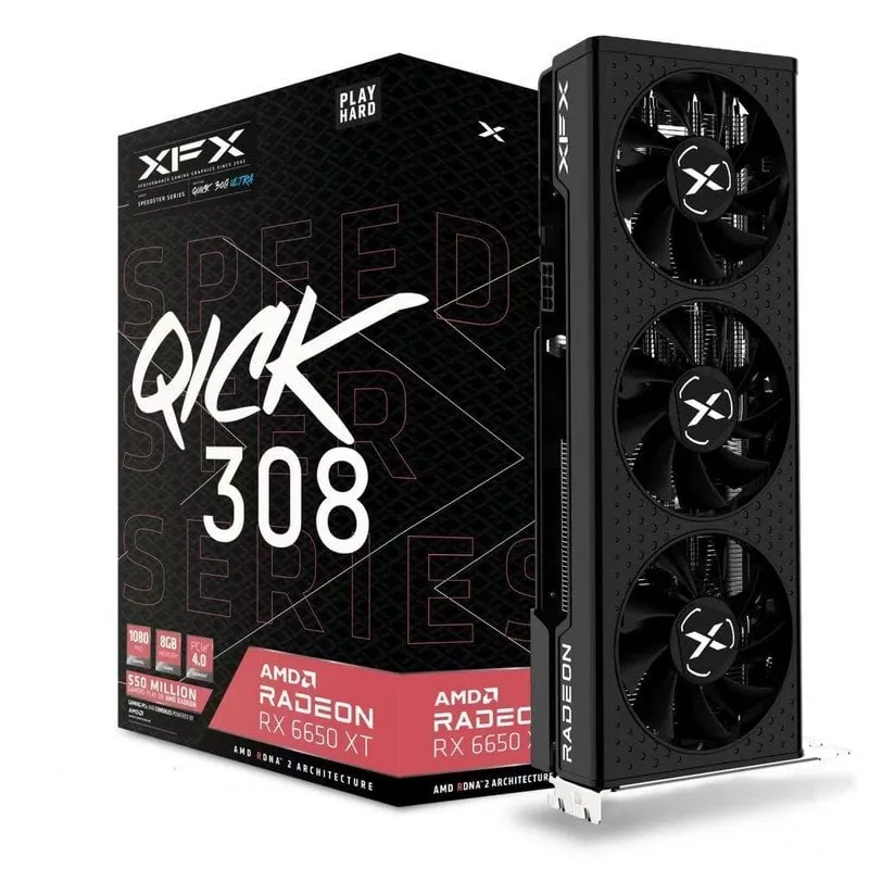 XFX Speedster Qick308 AMD Radeon RX 6650XT Ultra Gaming 8GB GDDR6 RX-665X8LUDY