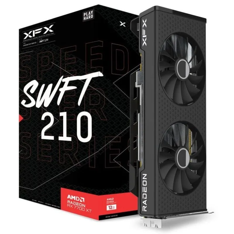 XFX SPEEDSTER SWFT210 AMD Radeon RX 7700 XT Core Edition 12GB GDDR6 RX-77TSWFTFP