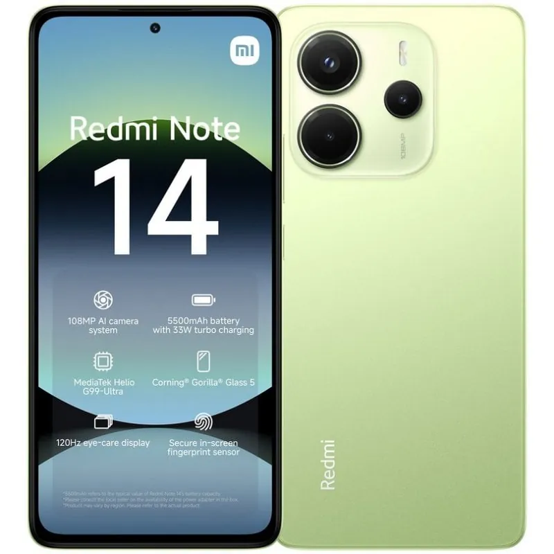Xiaomi Redmi Note 14 4G 6/128GB Verde Lima Libre MZB0J0IEU