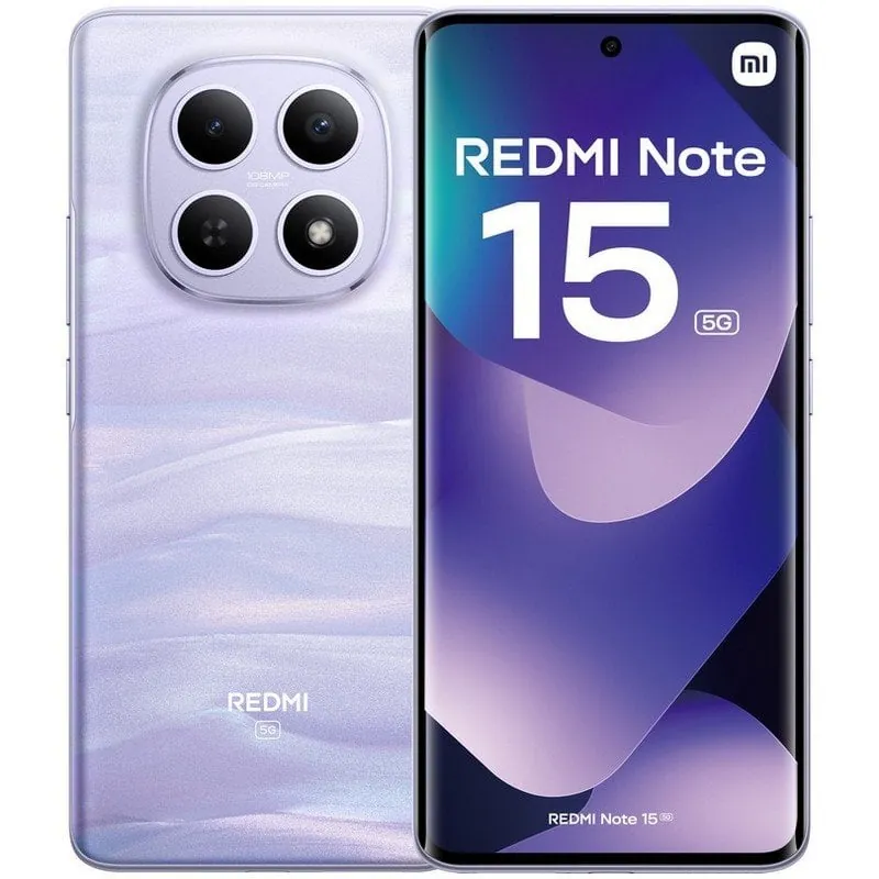 Xiaomi REDMI Note 15 5G 12GB 512GB 6.77" AMOLED 120Hz Dual SIM Cámara 108MP HyperOS 2 Púrpura MZB0MX6EU