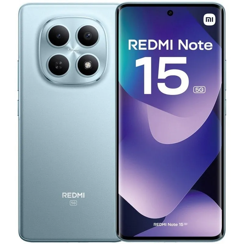 Xiaomi REDMI Note 15 5G 8GB 256GB 6.77" AMOLED 120Hz Dual SIM Cámara 108MP HyperOS 2 Azul Glaciar MZB0LWKEU