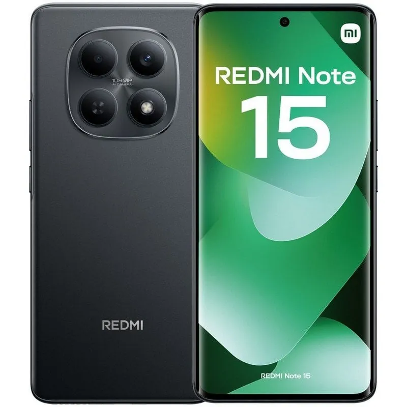 Xiaomi REDMI Note 15 8GB 256GB 6.77" AMOLED 4G Dual SIM Cámara 108MP IP64 HyperOS 2 Negro MZB0M89EU