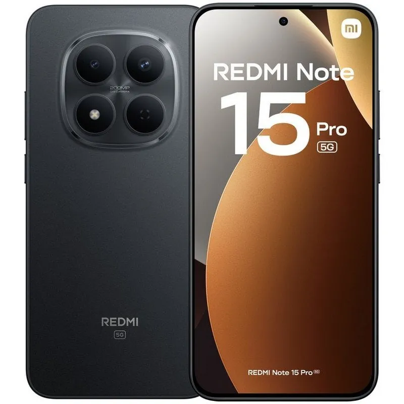 Xiaomi REDMI Note 15 Pro 5G 12GB 512GB 6.83" AMOLED Dual SIM Cámara 200MP IP68 HyperOS 2 Negro MZB0M1GEU