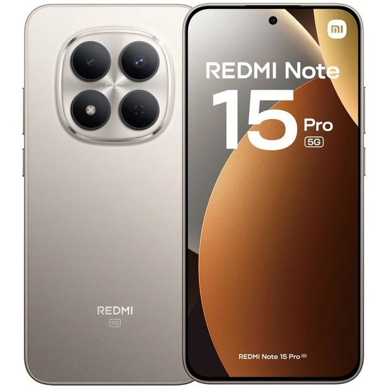 Xiaomi REDMI Note 15 Pro 5G 12GB 512GB 6.83" AMOLED Dual SIM Cámara 200MP IP68 HyperOS 2 Titanio MZB0M09EU